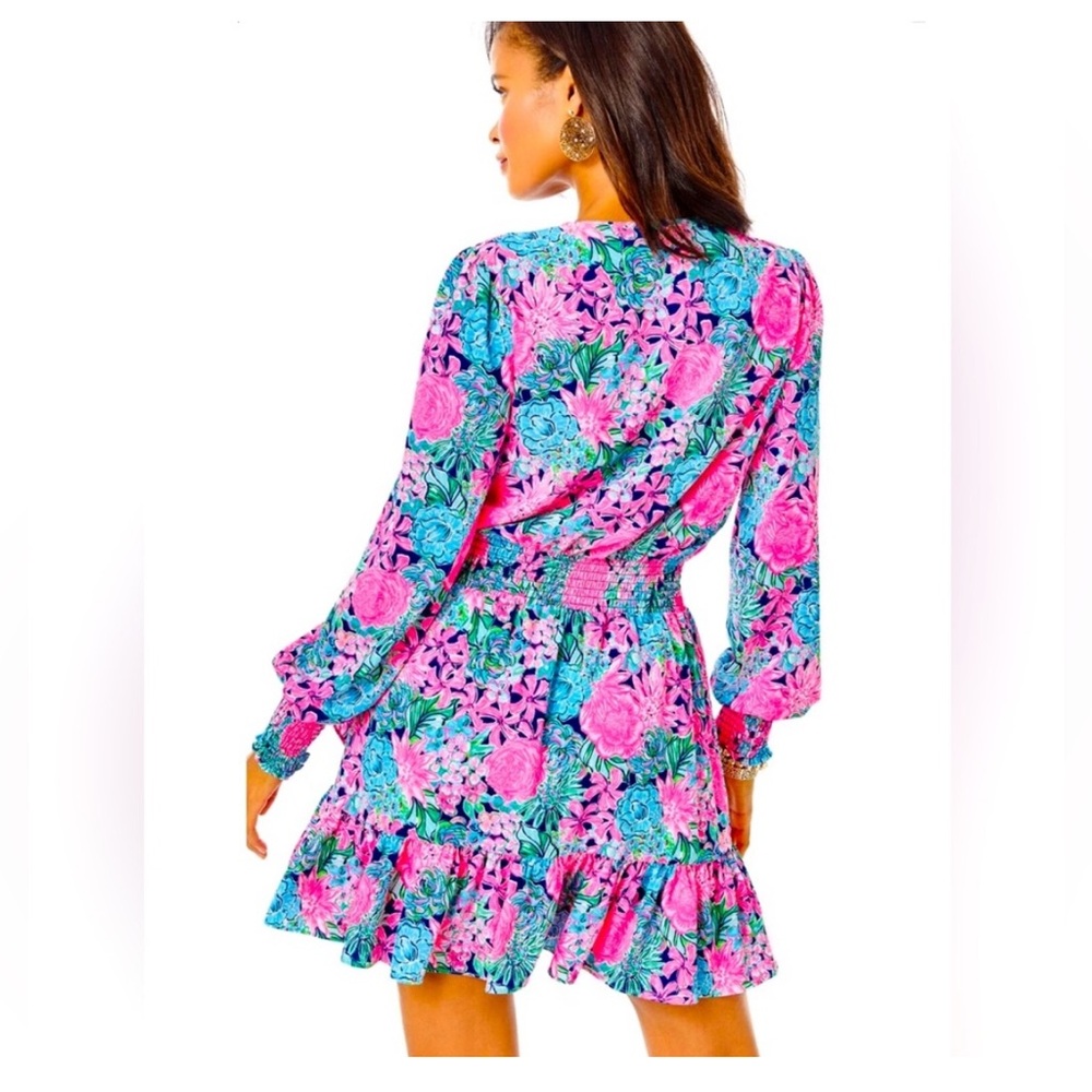 New Lilly Pulitzer Cristiana Stretch Dresses Women Hits Amalfi Blue Size 6 - Picture 3 of 5